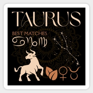 Taurus Horoscope Compatibility Celestial Zodiac Art Sticker